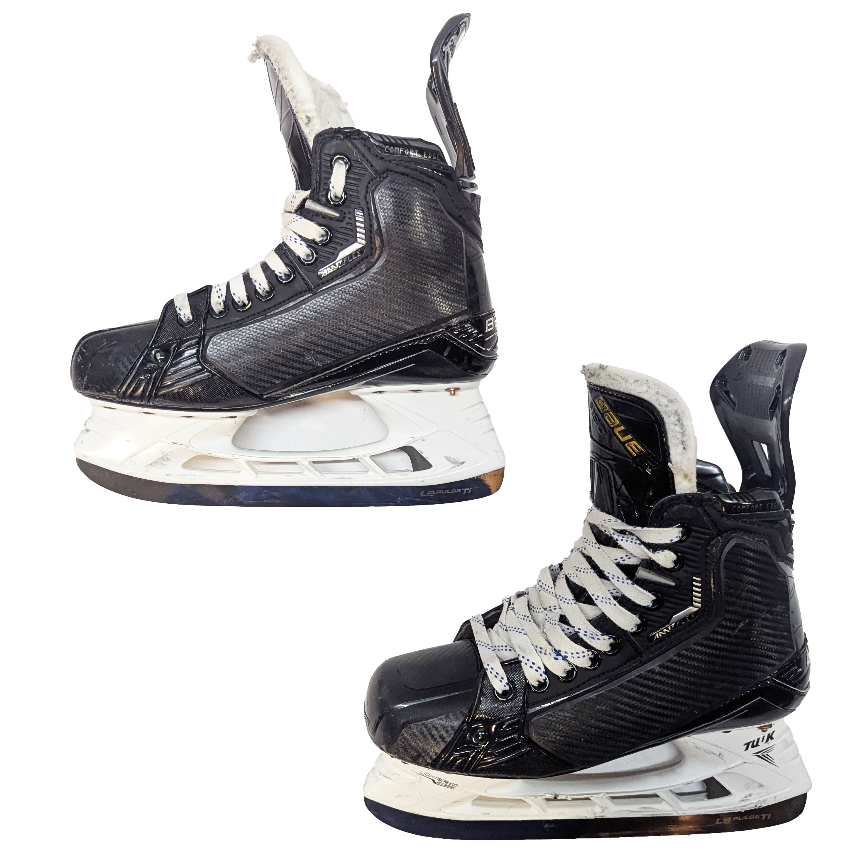 Bauer Supreme Mach - Patins de hockey NCAA Pro Stock d'occasion avec bloqueur de tirs - Taille 6